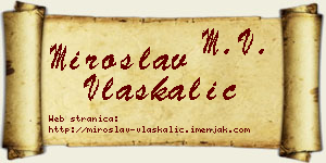 Miroslav Vlaškalić vizit kartica